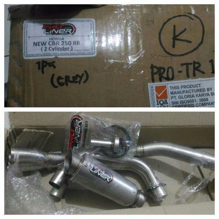 AKSESORIS MOTOR knalpot proliner cbr250rr tr 1 short knalpot proliner