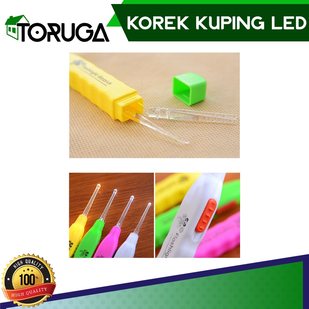 Korek Kuping LED Alat Pembersih Telinga Elektrik Lampu Senter Earpick Mini Praktis