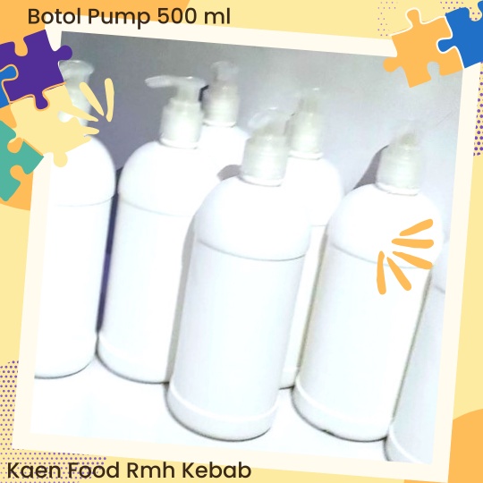 Botol Kosong Putih 500ml Botol pump plastik 500ml