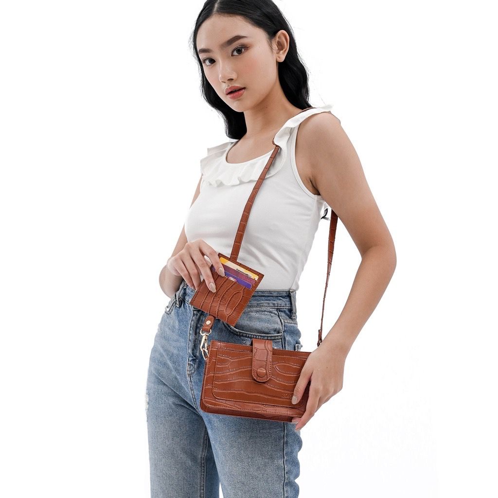 Zorra - Raline Crossbody Bag Tas Selempang Wanita Mini Tas Selempang Croco Casual Mini