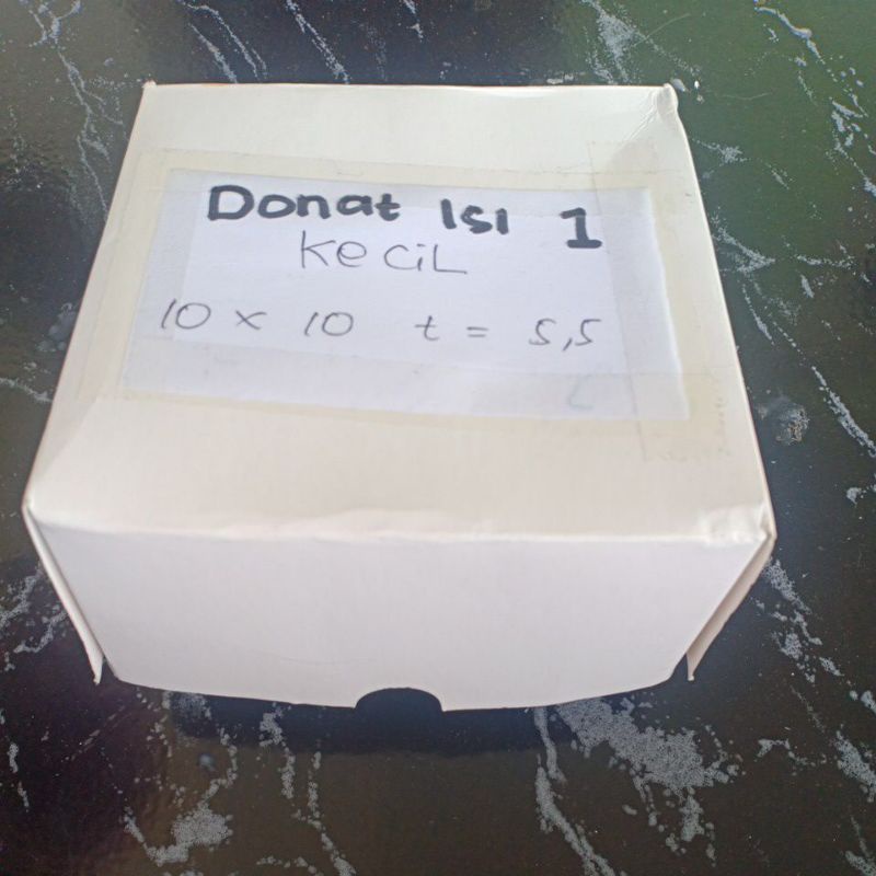 DUS KUE DONAT isi 1  (IVORY) dus hajatan/dos roti/dus snack ultah/snack box/dos/kotak/ dus jajan)