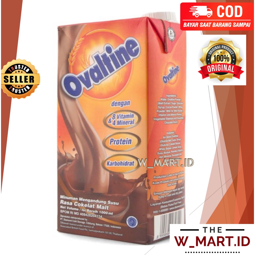 

SUSU UHT OVALTINE COKELAT MALT CHOCOLATE MILK 1 L 1000 ML