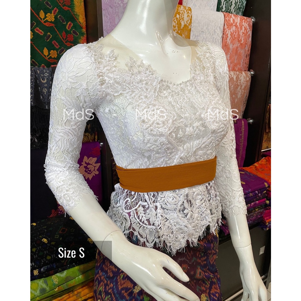 Kebaya Italy Modifikasi Payet Jepang Premium-Putih