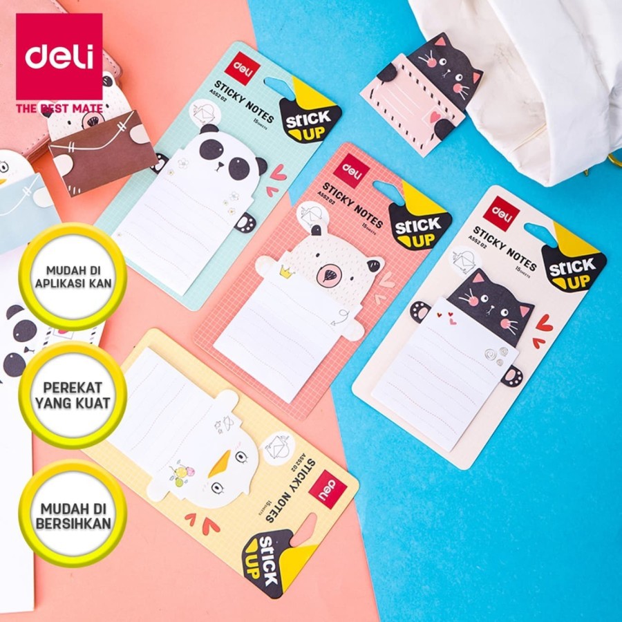 

Sticky Notes Deli EA55202 Memo tempel 76×101mm 3'