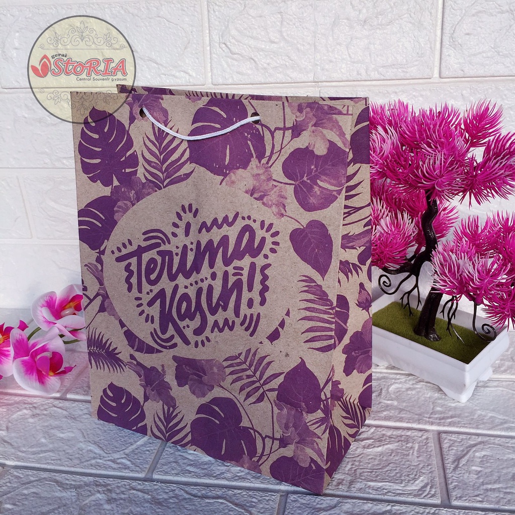 

paper bag motif 20x10x25 125gsm / tas hajatan / tas kertas motif