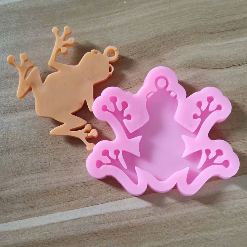 SIY  DIY Epoxy Resin Mold Cartoon Frog Shape Keychain Pendant Casting Silicone Mould