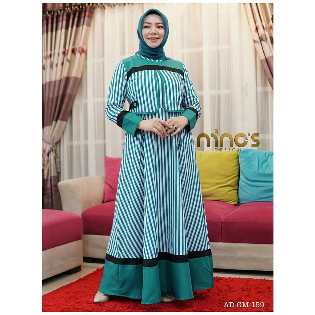 Dress Muslim Katun Salur by Ninos