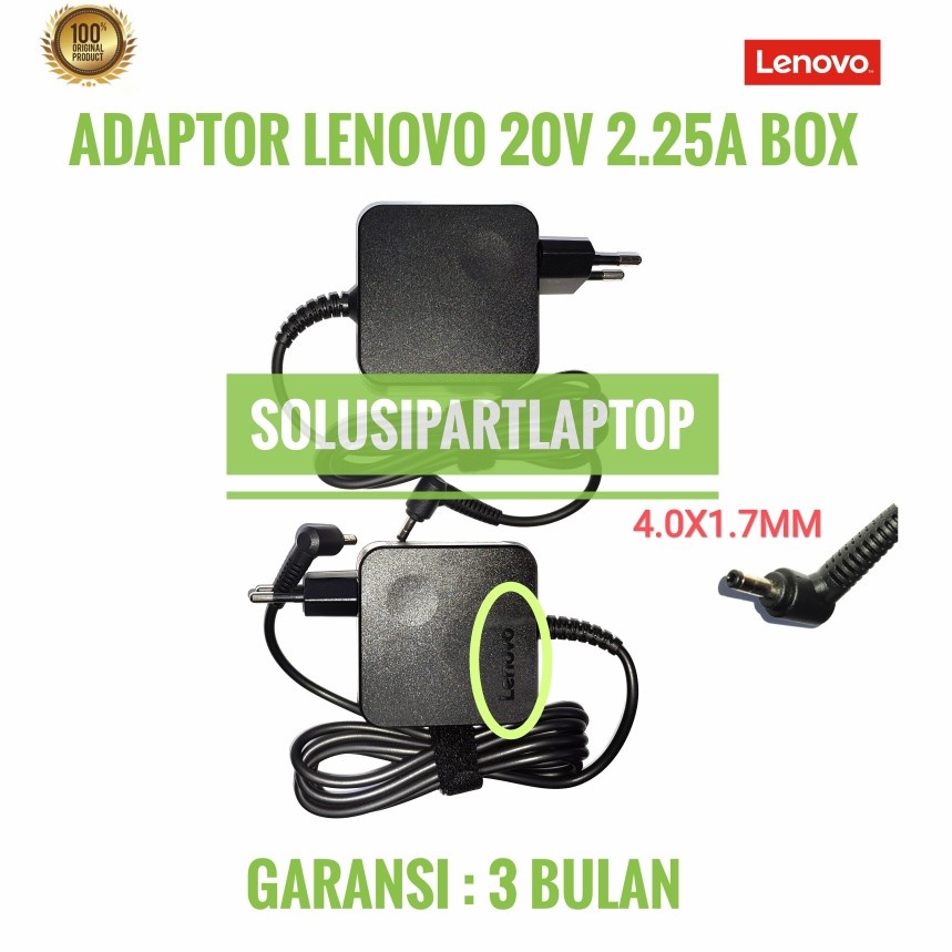 ADAPTOR LENOV0 100-15IBY 100-15IBD 20V 2.25A 4.0*1.7MM BOX