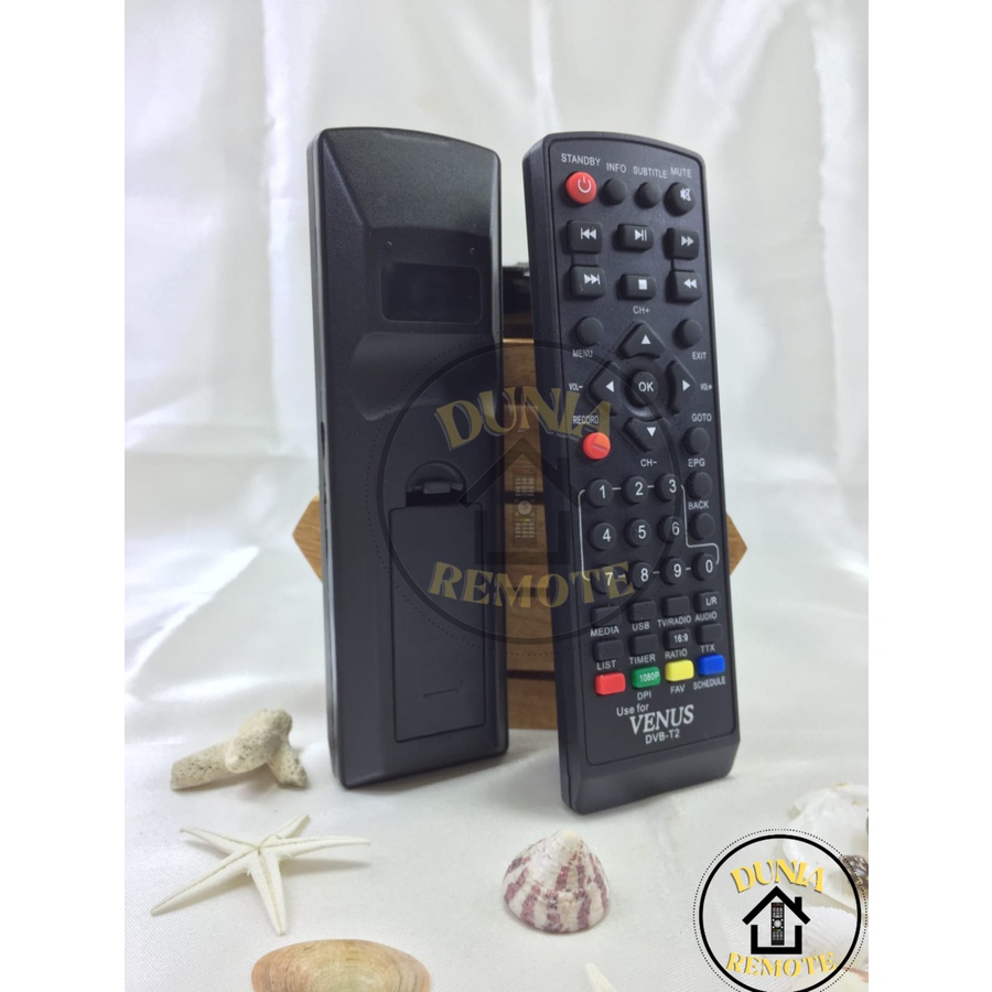 Remot Remote Set Top Box Dvb-T2 Venus Cabe Rawit DVB T2 MPEG4 XTreamer Bien1 tanpa setting