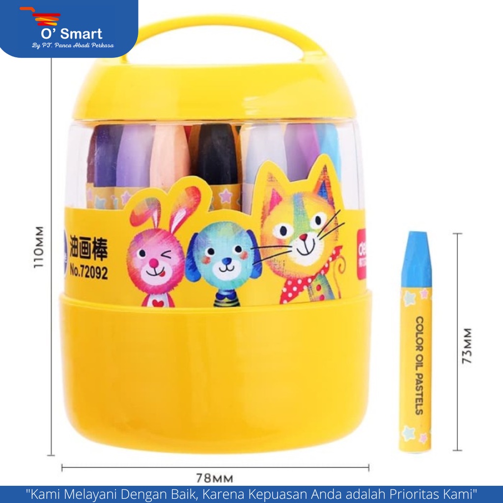 

Deli Oil Pastel 12W Tabung Lucu 72090/72092