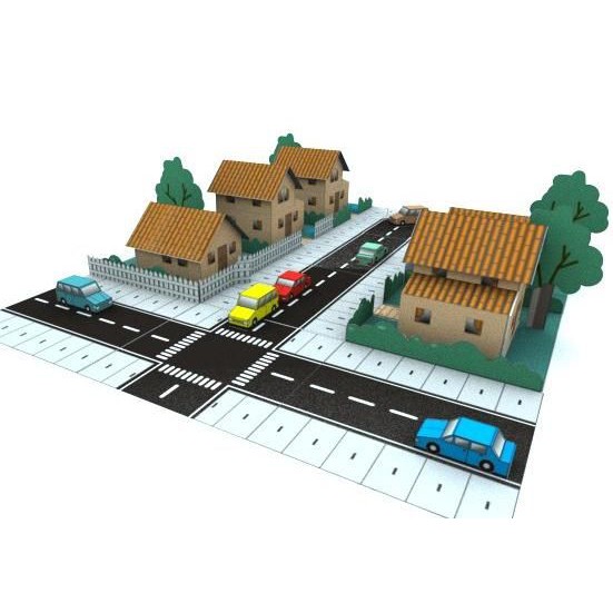 

DIY Papercraft Pola Diorama Urban Neighbourhood Jasmine Paper