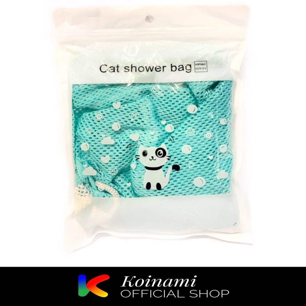 Cat Shower Bag / Alat Mandi Tas Kantong Jaring Kucing Anjing  Cat Grooming Bathing Restrain Bag Cat