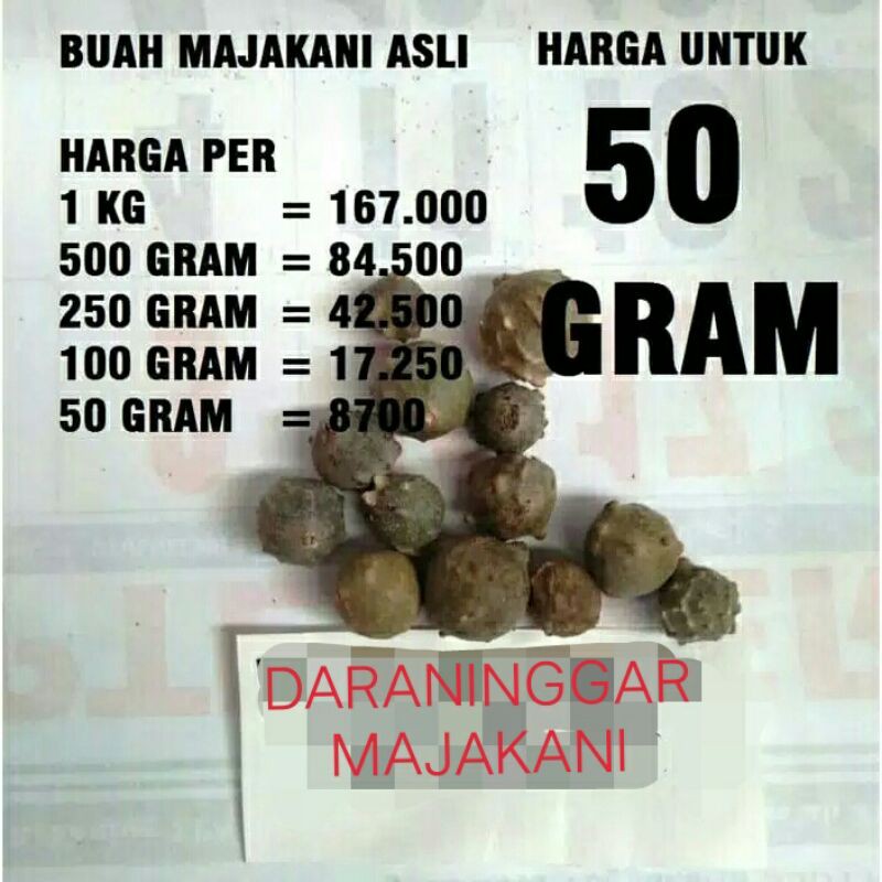 

Biji Majakani/Buah Majakani 50 Gram