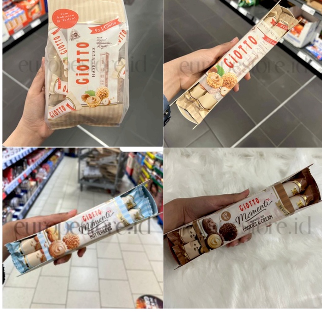 

Giotto Multipack 155g & Pouch 120g (Hazelnut, Momenti Butterkeks, Momenti Cookies & Cream)