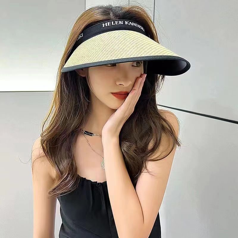 (Hello Girl) MZ23 Topi Pantai/Topi Jerami Anti UV Gaya korea Import