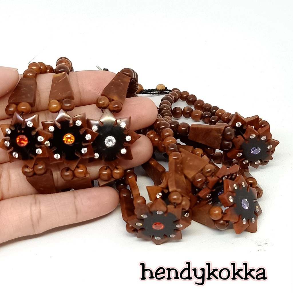 10 gelang kokka kaukah plat mata bintang coklat