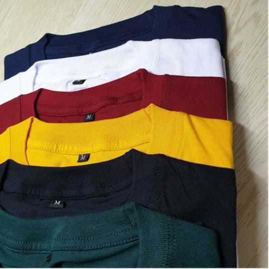 Bayyan Kaos Polos Pria Wanita Cotton Combet 30s/ONECK/Unisex/ Kaos Polos Lengan Pendek