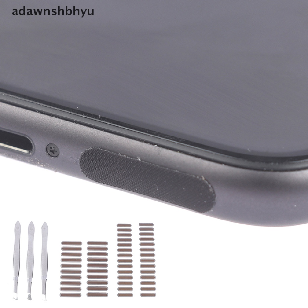 Adawnshbhyu 24Pcs Speaker Ponsel Universal Tahan Debu Stiker Lubang Suara Handset Net