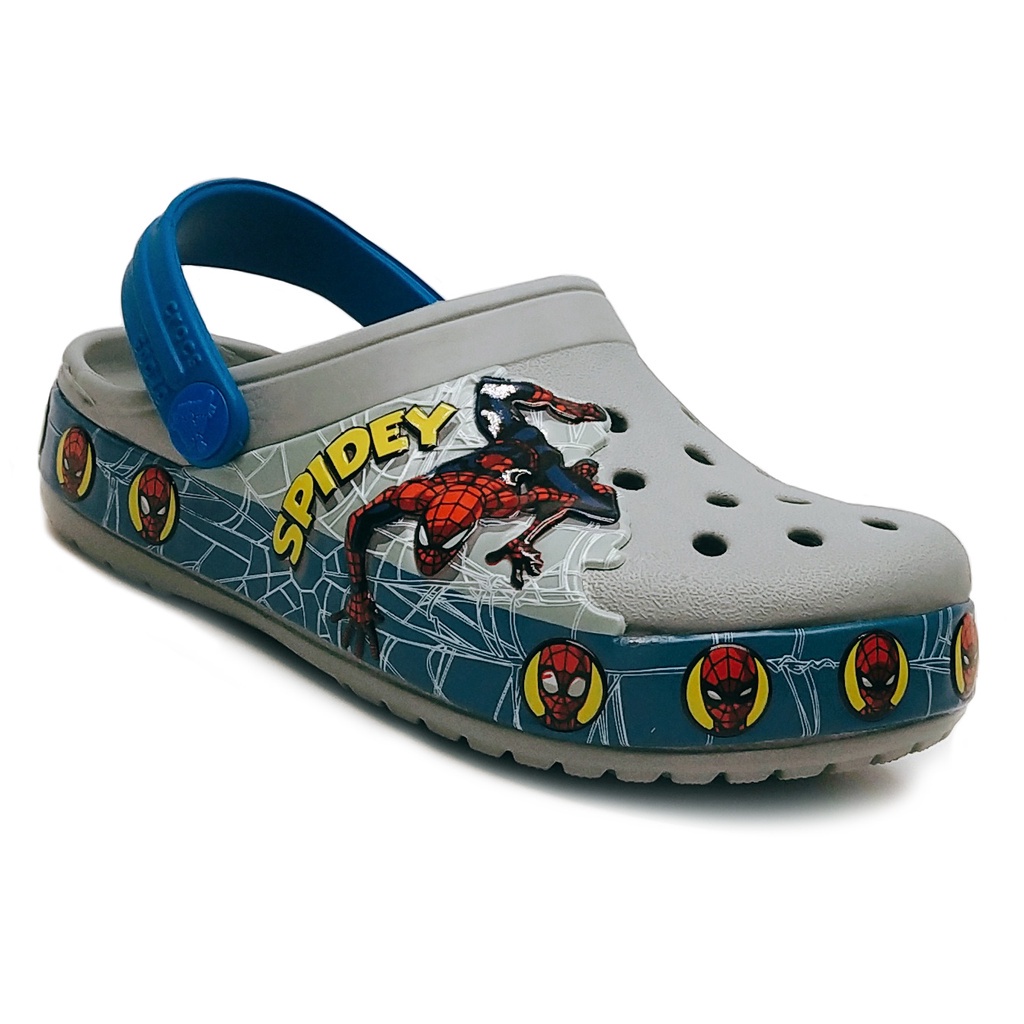 Crocs Kids Funlab / Train / Spiderman / Sandal Anak Karakter / Sandal Anak / Sandal Anti Licin / Sandal Lucu