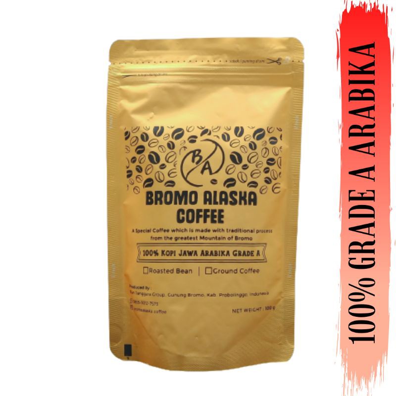 

KOPI ARABIKA JAWA BUBUK HALUS KHAS BROMO ALASKA 100 Gram MURAH