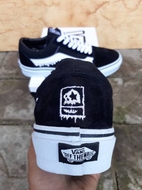 VANS OLD SKOOL MEGICALMOSH MISFIT BLACK WHITE PREMIUM BNIB MADE IN CHINA Waffle ICC