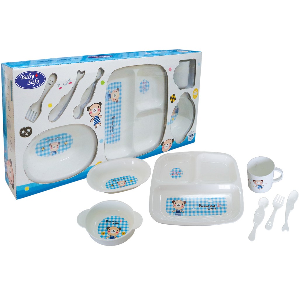 Feeding Set Baby Safe FS601 peralatan makan bayi piring sendok