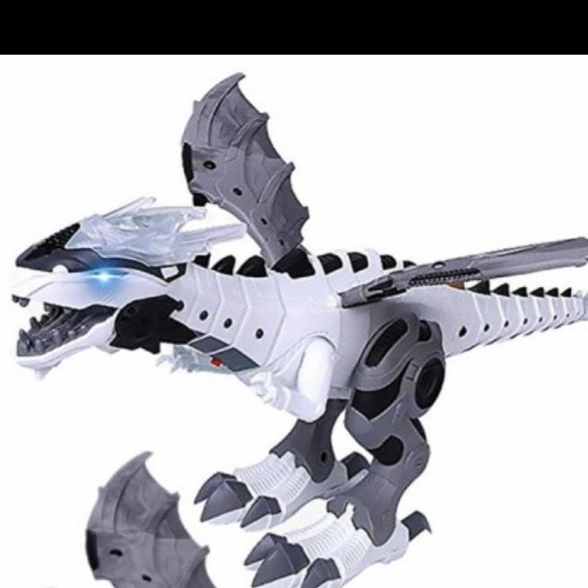 Mainan Robot Dino Dinosaurus Naga Bisa Keluar Asap Nyala Lampu