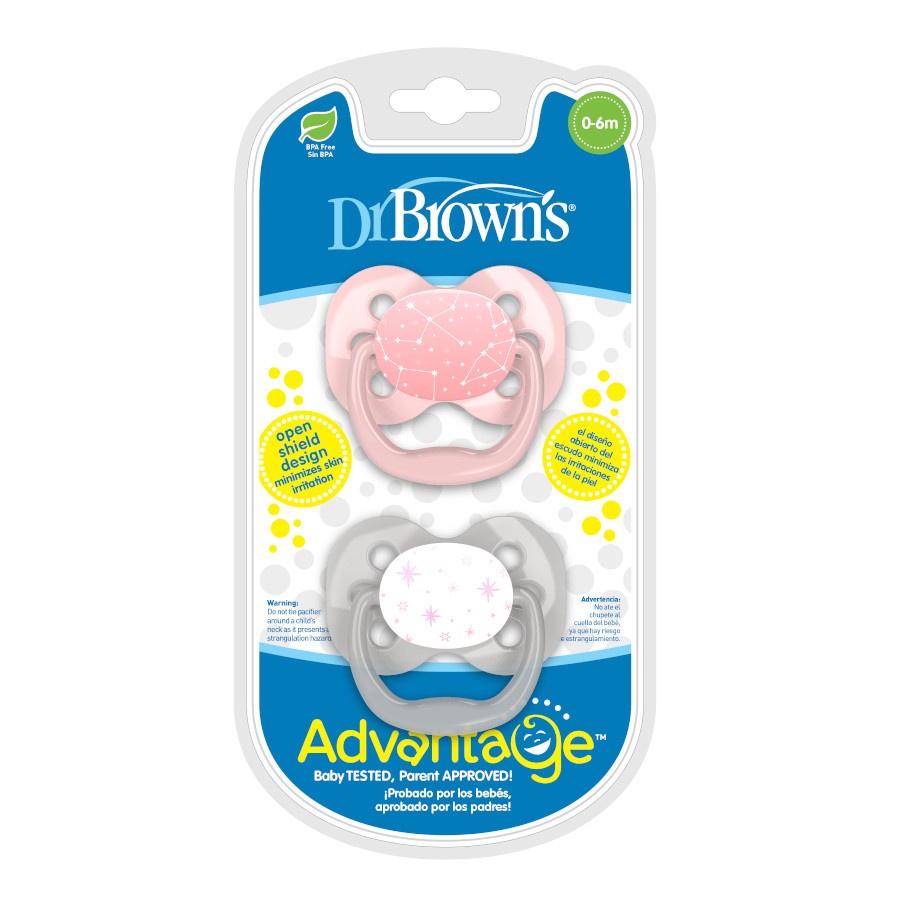 Dr Brown's Advantage Pacifier 2 Pack