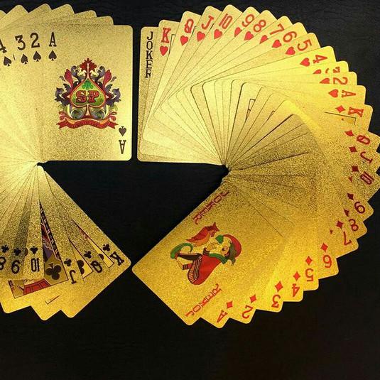 ☜ Kartu Remi Artistik Unik Poker Gold Foil - Golden Playing Card Set ❁