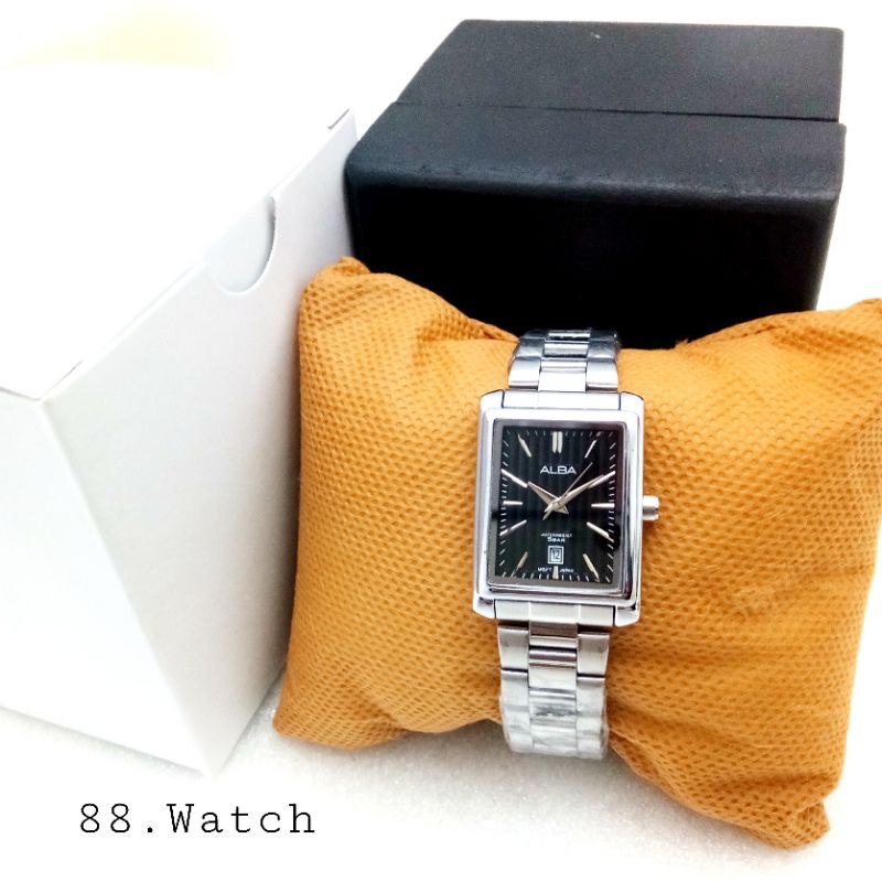 JAM TANGAN WANITA ALBA KOTAK PREMIUM QUALITY + BATERAI ORIGINAL