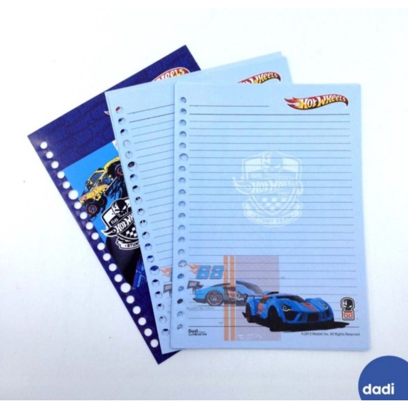 

Dadi-Hot Wheels Loose Leaf 25s/kertas File/kertas binder