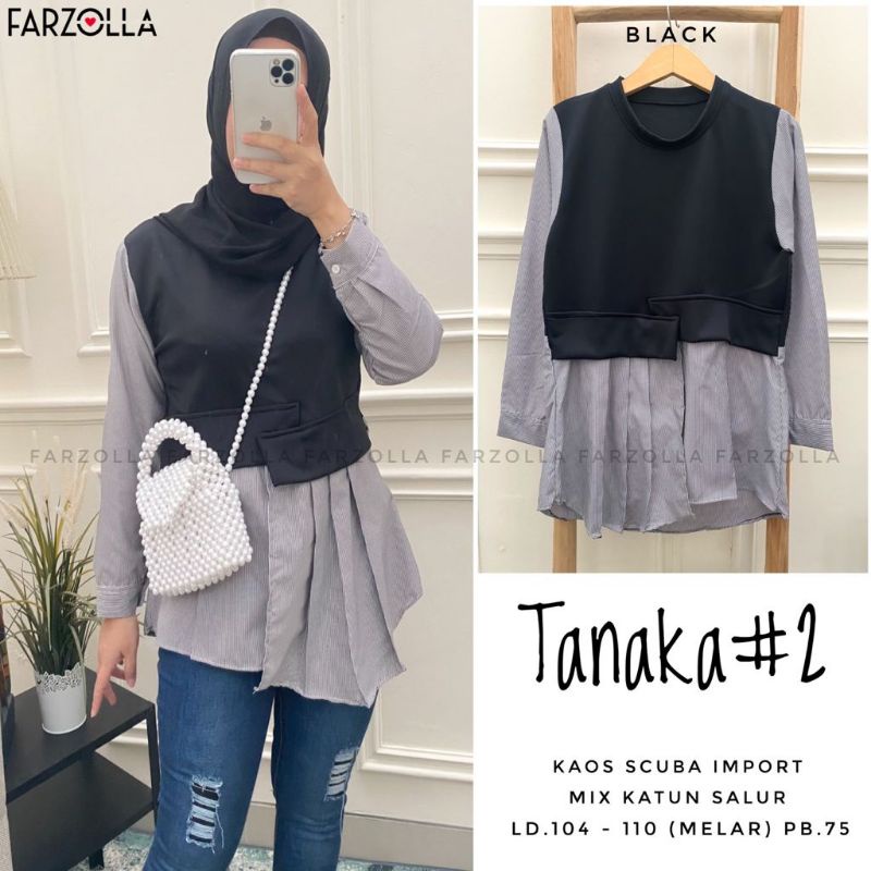 COD subsidi free ongkir atasan wanita murah tanaka by farzola tanaka #2 nesya blouse masilca