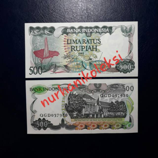 UANG KUNO 500 RUPIAH BUNGA TAHUN 1982
