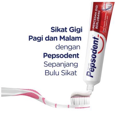* NCC * PEPSODENT Pasta Gigi White Pencegah Gigi Berlubang Toothpaste Perlindungan Ganda Herbal Action