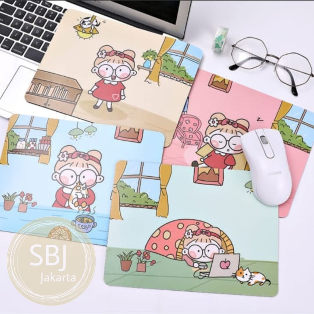 Mouse Pad Korea Premium Tebal kualitas Top Anti Slip /ANTI AIR Motif Kartun SB03