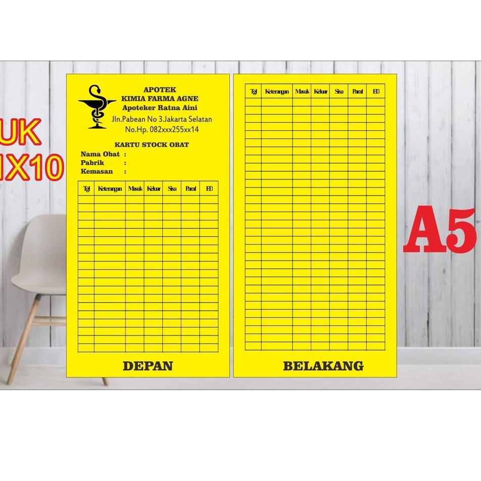 

[JaS ㊙] (CUSTOM KOP)ISI 100 LEMBAR kartu stock barang / Kartu stock / kartu stock Apotek / custom(nama gelar alamat dan toko dll) Produk ada