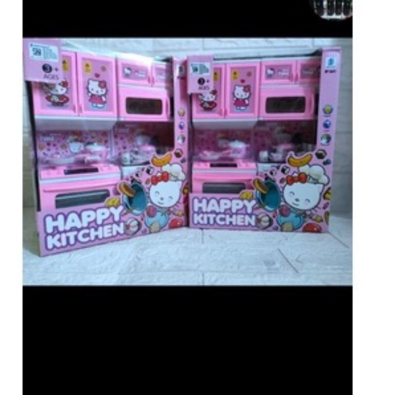 Mainan happy kitchen cooking Hello Kitty anak wanita perempuan masak masakan