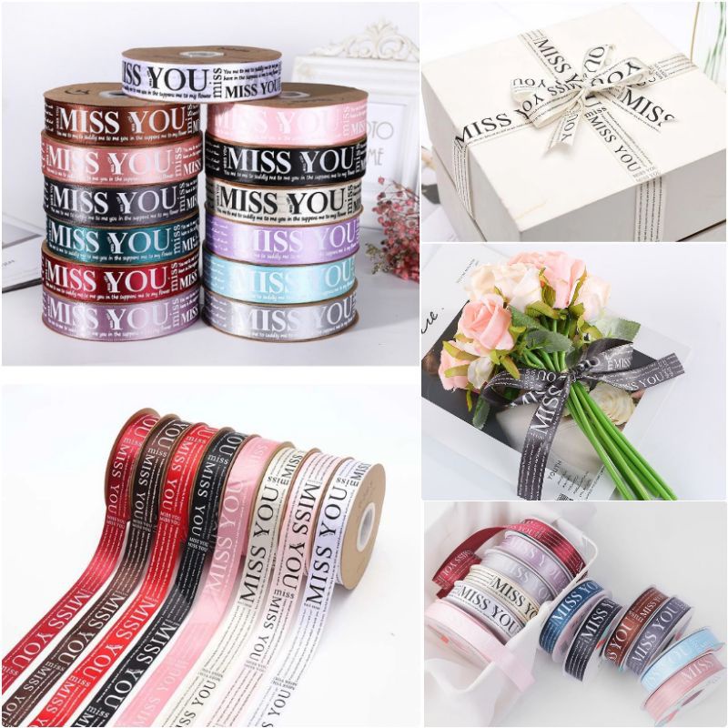

Pita Satin Motif I Miss You 2,5cm 1 yard (90Cm)Pita Ribbon 25 mm Pita Parcel Gift Pita Motif I Miss You Pita Hampers DIY Craft Satin Tape Card Wrap flower Bouquet Dekorasi Kado