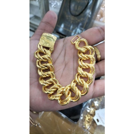 gelang  tangan wanita bahan emas lapis sepuhan