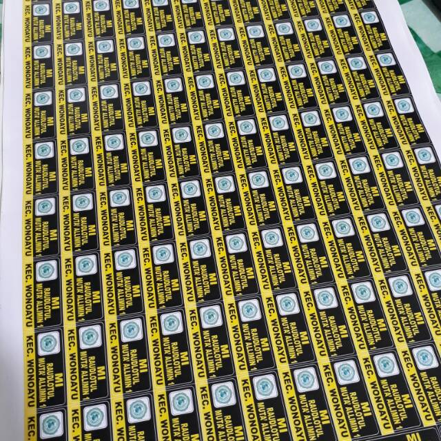 

Promo Sticker Label Vinyl Susu Glossy/ Transparant Tanpa Cutting