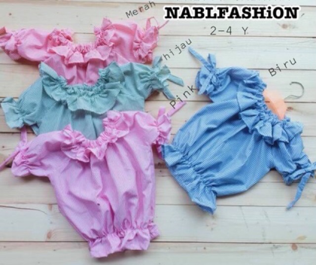 Sabrina flower bell bahan katun untuk anak usia 2-6 tahun nablfashion