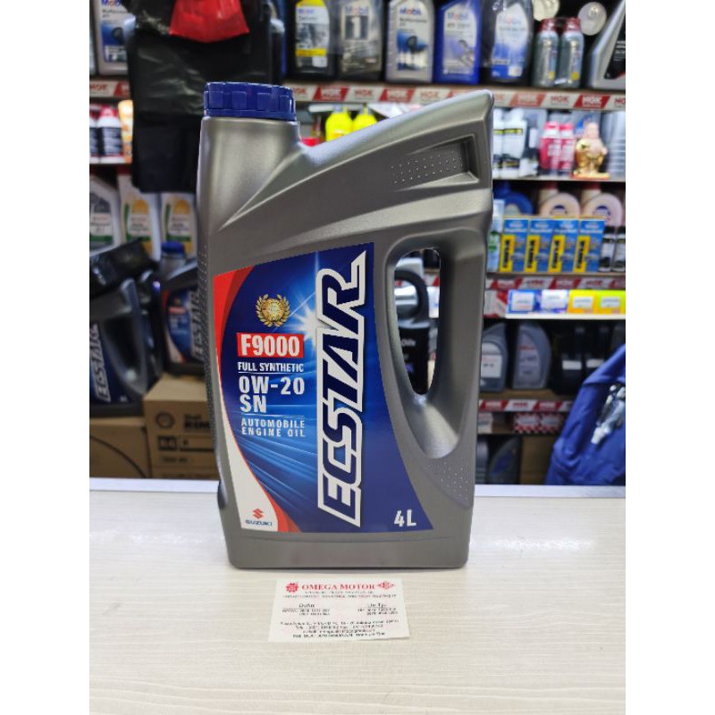 ecstar f9000 0w20 fullsynthetic api SN (oli sgo)4liter original asli 100%