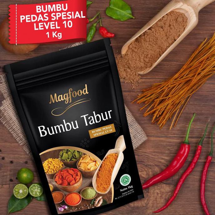 

MAGFOOD BUMBU TABUR PEDAS SPESIAL LV.10, KEMASAN 1KG