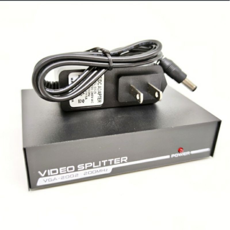 VGA SPLITTER 2 PORT 200 MHZ + ADAPTOR