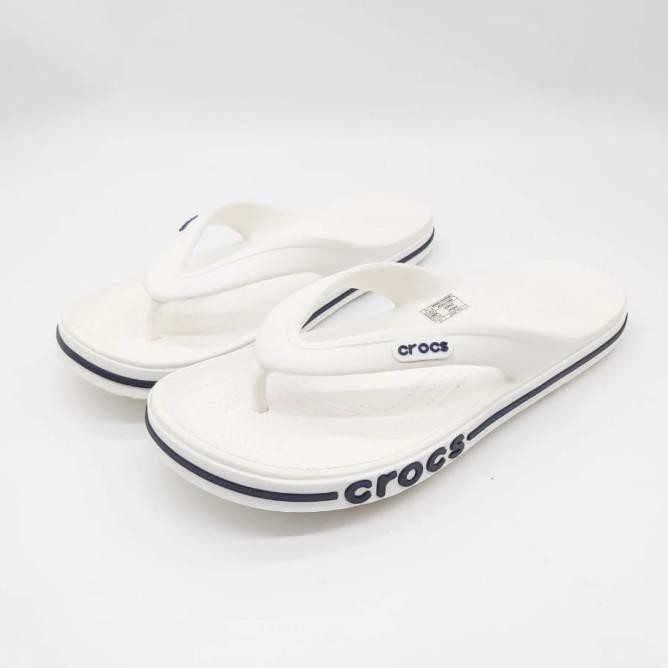 Terbaik Sandal Jepit Pria Crocs Bayaband Original Crocs - Putih - Putih, M11 44 Hot Sale