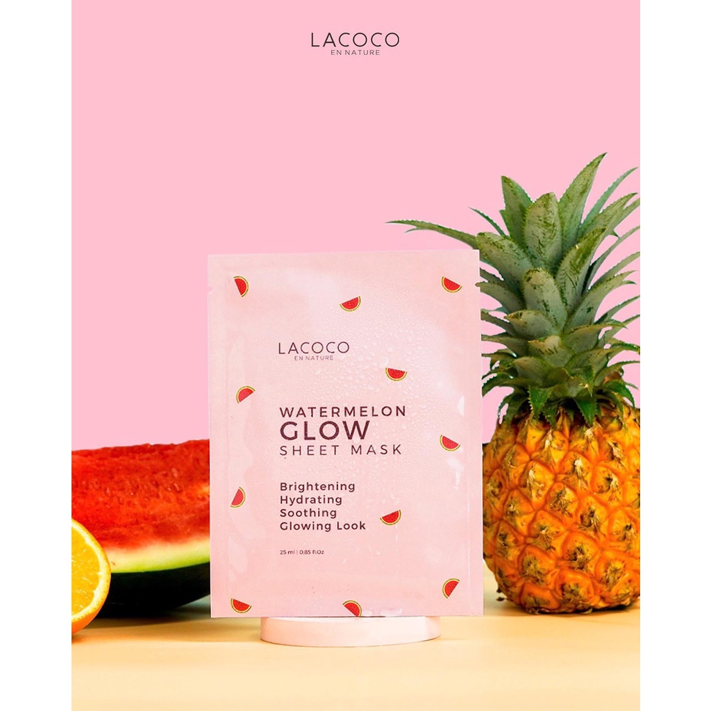 Lacoco Watermelon Glow Sheet Mask 25ml