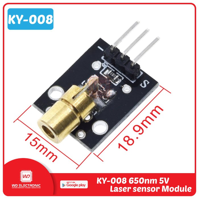 KY-008 LASER DIODE MODULE LASER MODULE 650NM 5V DC