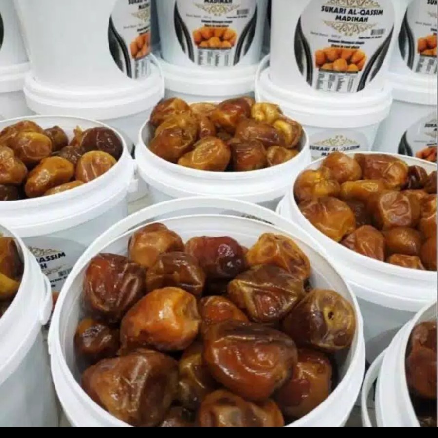 Kurma Sukari Madinah Ember 850 Gram ORIGINAL AL QASSIM Korma Raja sukkari Date Madinah