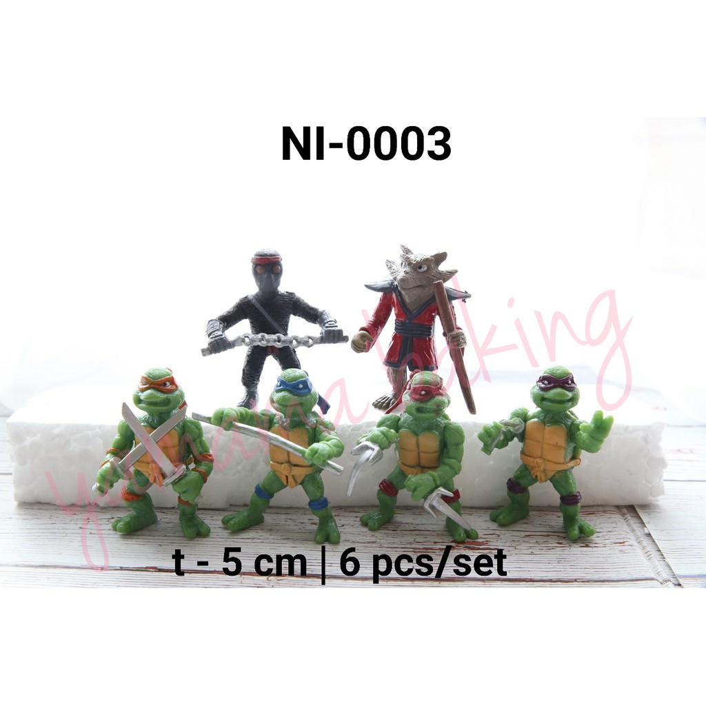 NI-0003 Topper hiasan kue cake mainan ninja turtles kura kura yamama baking