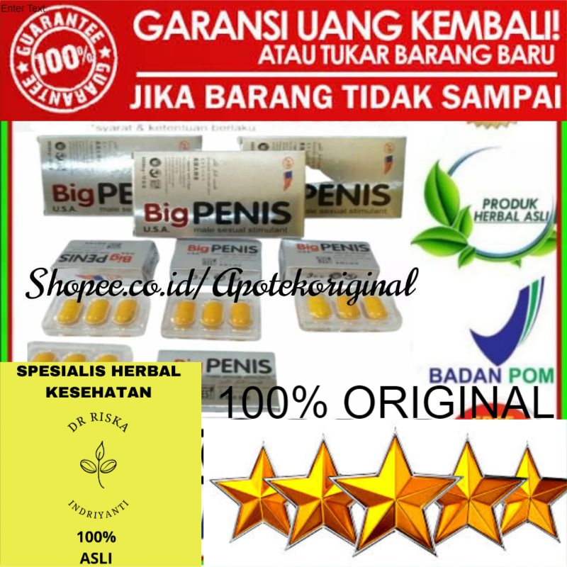 100% ASLI ApotekOriginal_Pembesar-Kelamin-Asli Big-Penis_12-kapsul